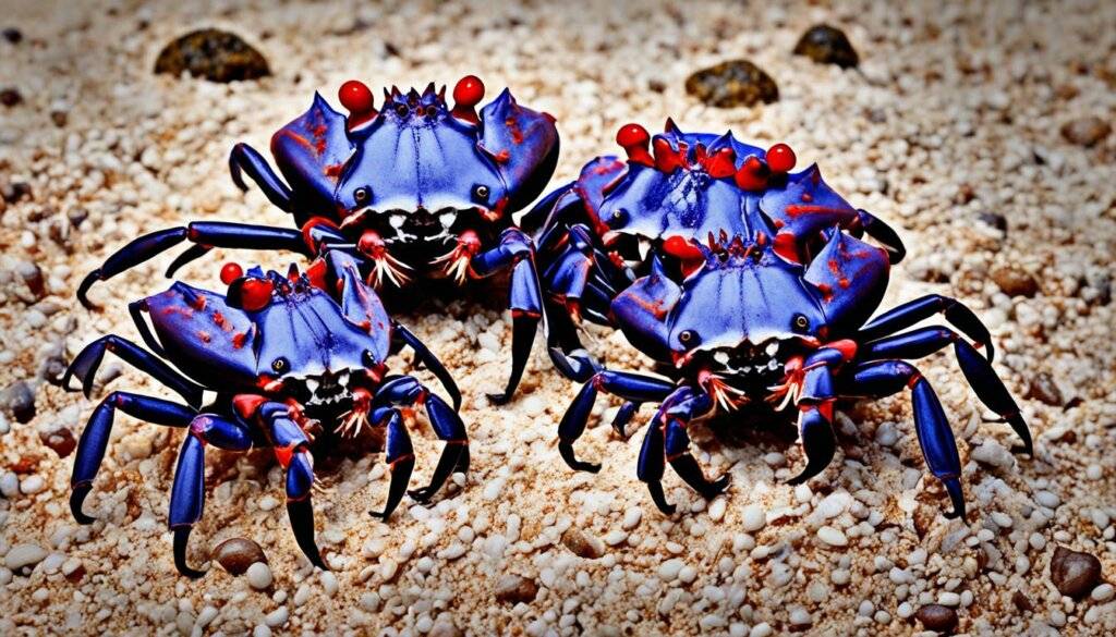 Vampire Crabs Interacting