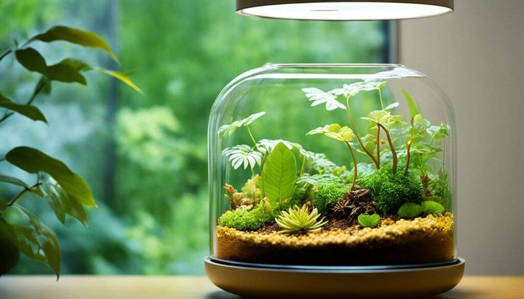 Yellowing leaves in a terrarium