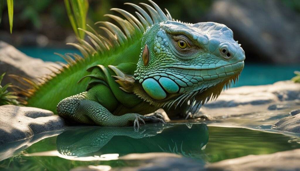 iguana water