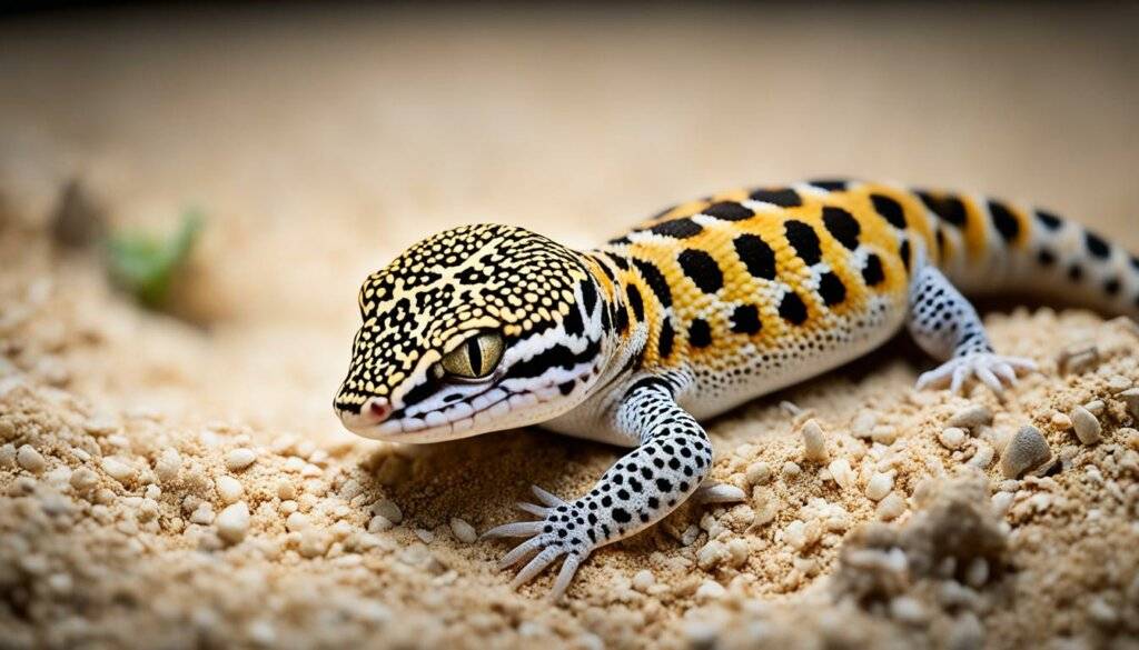 leopard gecko sleeping